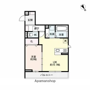 GRAND AGUN【102号室】の間取り