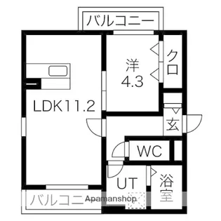 Anecis久後崎【1階】の間取り