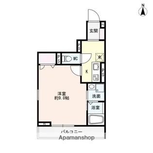 シャルムS岡崎【303号室】の間取り