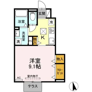 フォーブル小針【1階】の間取り