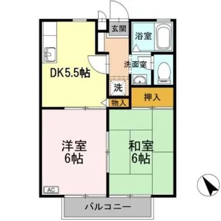 ゴールドバレー【201号室】の間取り