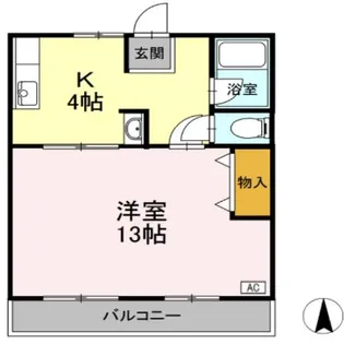 1Kの間取り画像