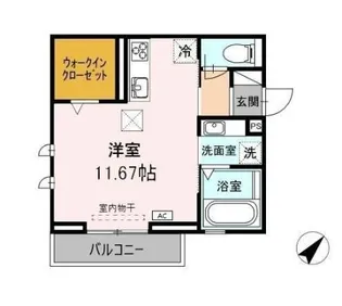 プライムヒル若松【1階】の間取り