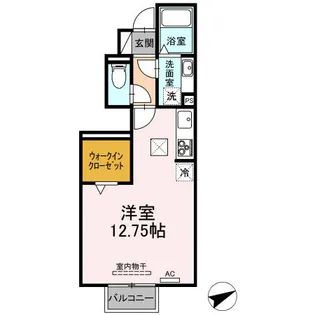 ラフィネ藤川【1階】の間取り