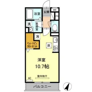 スカイハウス【1階】の間取り