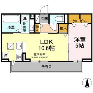 カーサ フェリーチェ【1階】の間取り