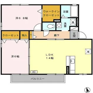 シャルマン松橋 A【2階】の間取り