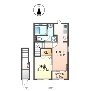 レーベンハイム【202号室】の間取り