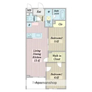 プエンテリア岡崎【304号室】の間取り