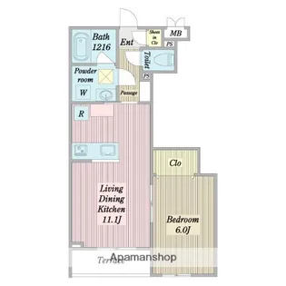 プエンテリア岡崎【202号室】の間取り