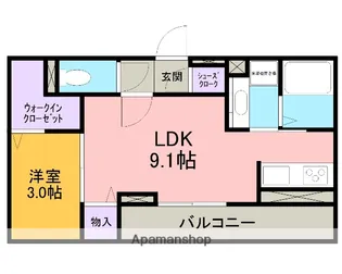 サンイーストⅠ【210号室】の間取り