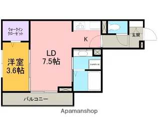 サンイーストⅠ【211号室】の間取り