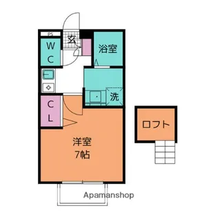 セジュールつるみ【2階】の間取り