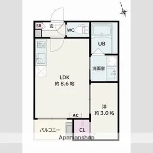 Jack ryo I【1階】の間取り