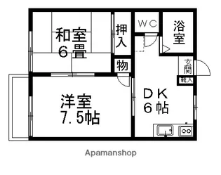 2DKの間取り画像