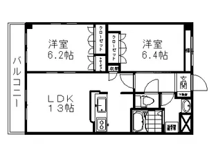 アーバンコートT.A【1階】の間取り