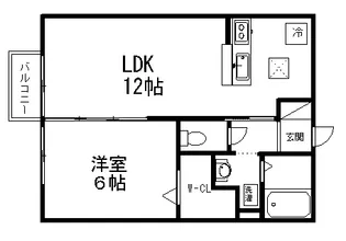 サンオータKーⅢ【2階】の間取り