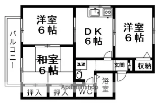 3DKの間取り画像