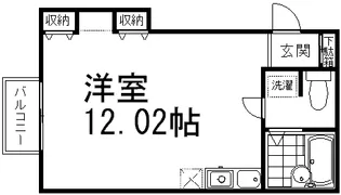 1Rの間取り画像