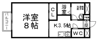 ジュネスブライトンA【102号室】の間取り
