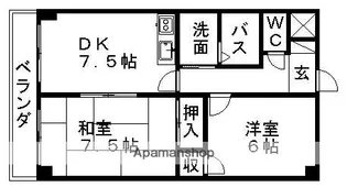 サニーコート平和【501号室】の間取り