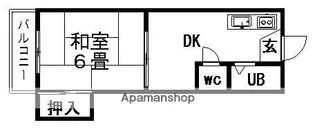 篭屋マンション【1階】の間取り