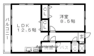 プリミエールツイン【4階】の間取り