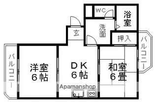 愛知県一宮市木曽川町黒田字野畔【マンション】の間取り