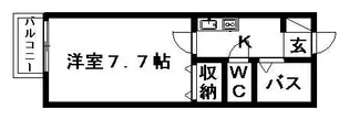ウエストビレッジマーサ【1階】の間取り