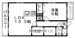 プランドール【3階】の間取り