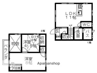 ツーペアー【1階】の間取り