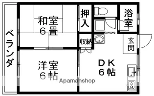 サンハイツ開明【2階】の間取り
