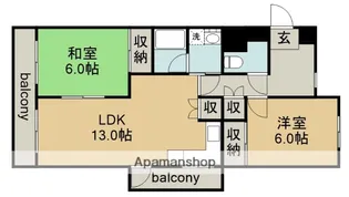 ハイメゾンべるのーぶ【2階】の間取り