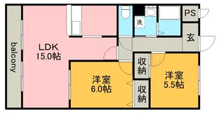 リベルタパラッツォ【1階】の間取り