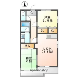 愛知県一宮市多加木5丁目【マンション】の間取り