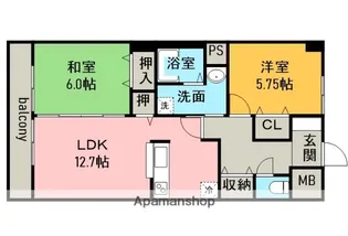 パールコートエルザ【5階】の間取り