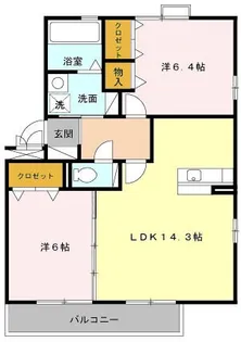 ジャルディーノ【3階】の間取り