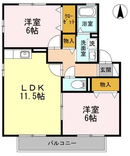 エレガンス シンワ A【1階】の間取り