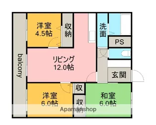 レジデンスMIZUO21【4階】の間取り