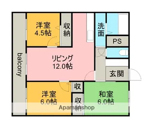 レジデンスMIZUO21【4階】の間取り