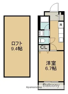 ロフティ新生【3階】の間取り