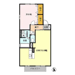 リヴェール野口【2階】の間取り