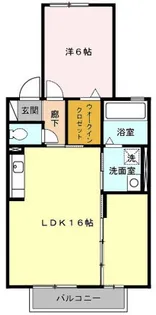 リヴェール野口【202号室】の間取り