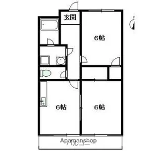 2Kの間取り画像