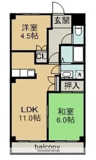 愛知県一宮市島村字郷南【マンション】の間取り