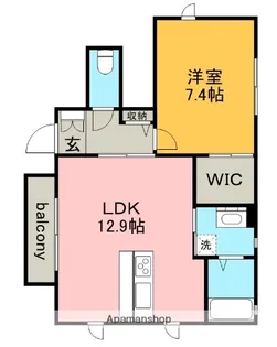 M WEST RIVER【1階】の間取り