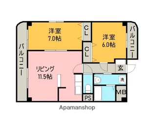 サンライズマンション18【3階】の間取り
