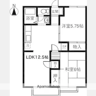 ハイツ森本【2階】の間取り