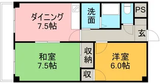 サニーコート平和【4階】の間取り