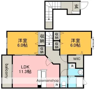 ブライトA【2階】の間取り